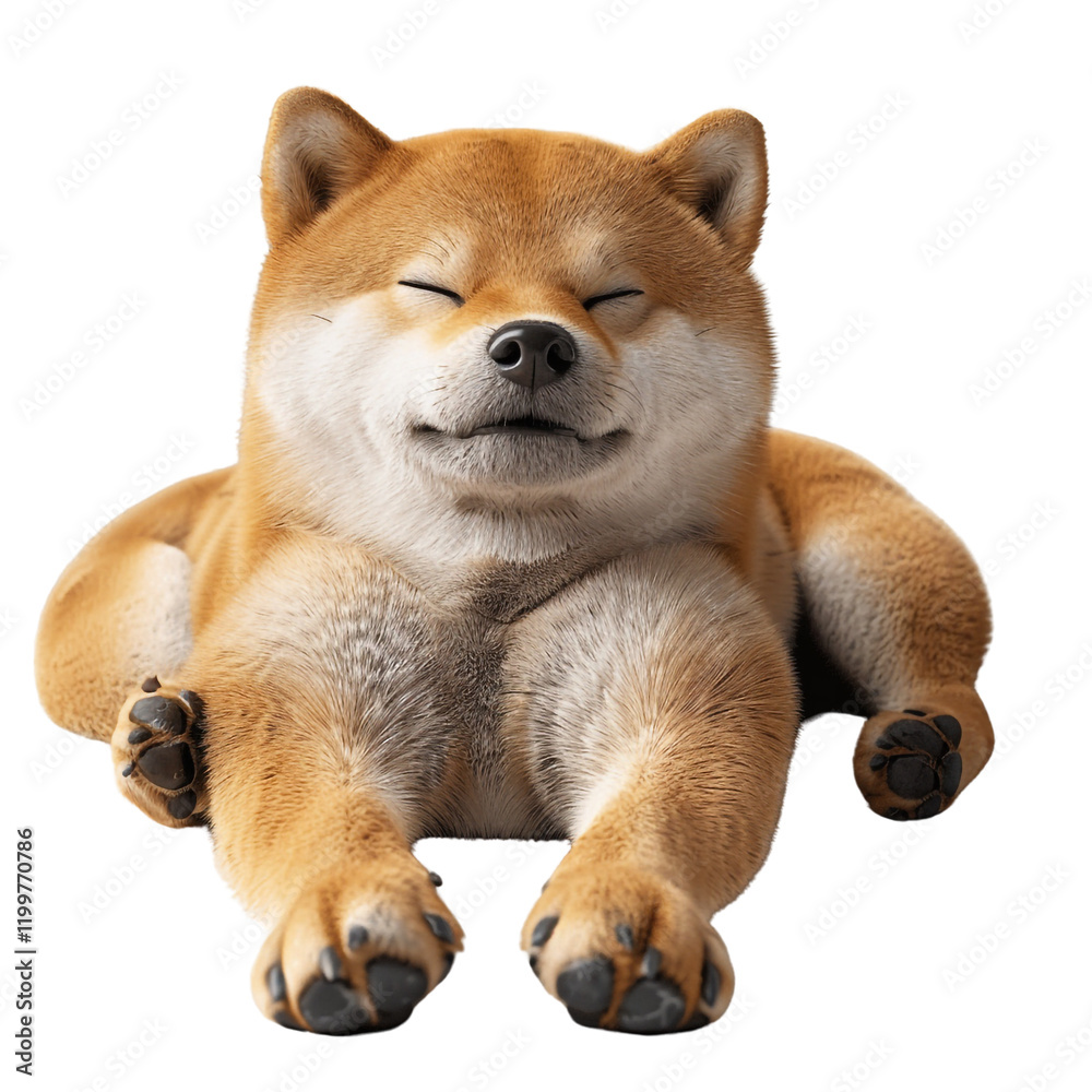 Adorable Shiba Inu puppy relaxing eyes closed cute dog breed happy pet animal furry friend playful pup doggy Adorable Shiba Inu puppy relaxing eyes closed cute dog breed happy pet animal furry friend playful pup doggy