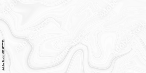 White and grey liquid marble pattern texture natural background. Liquify Swirl white and gray color art. Beautiful drawing with the divorces and wavy lines in gray tones.	