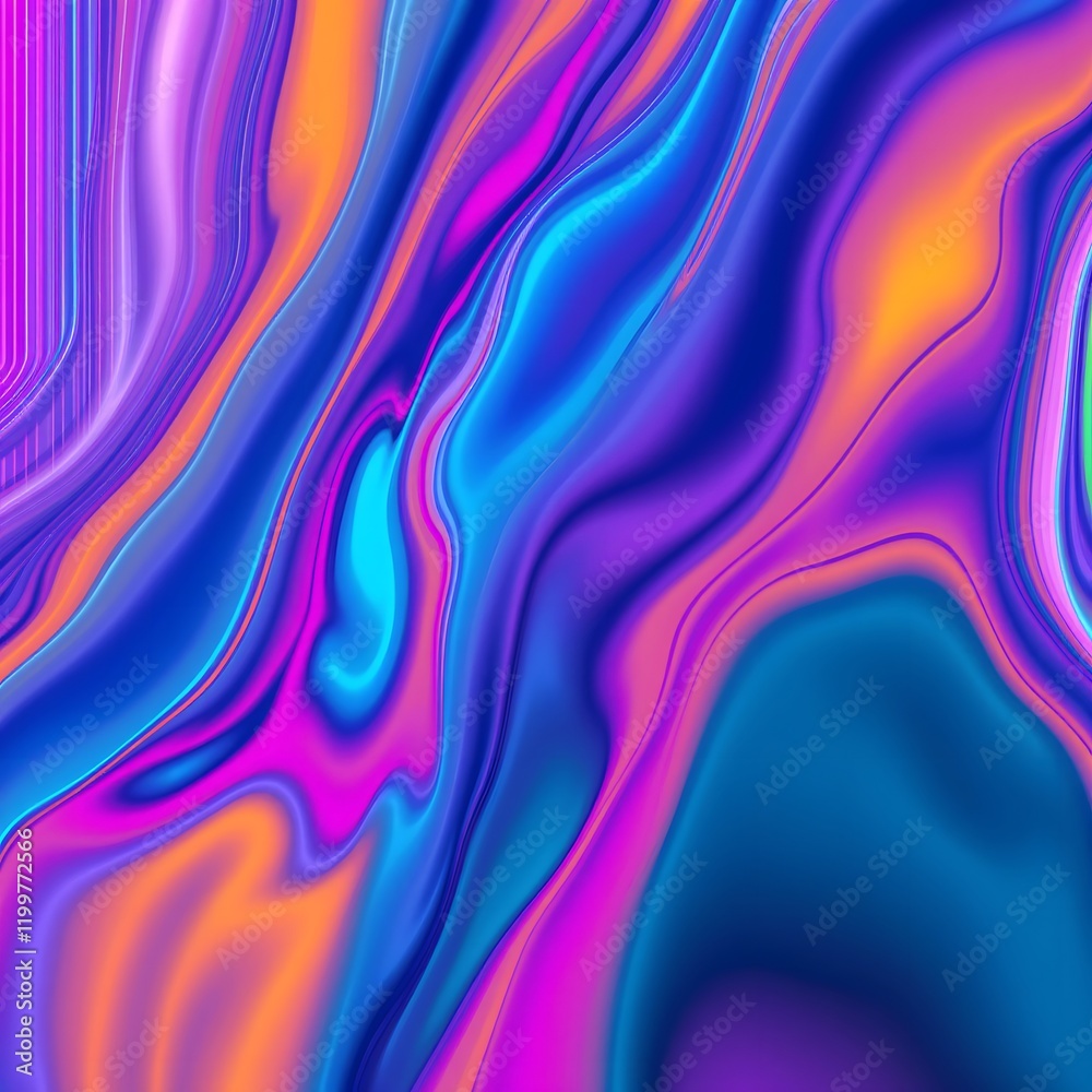 Obraz premium Abstract Fluid Art Texture Vivid Colors Flowing Smooth Waves Graphic Design