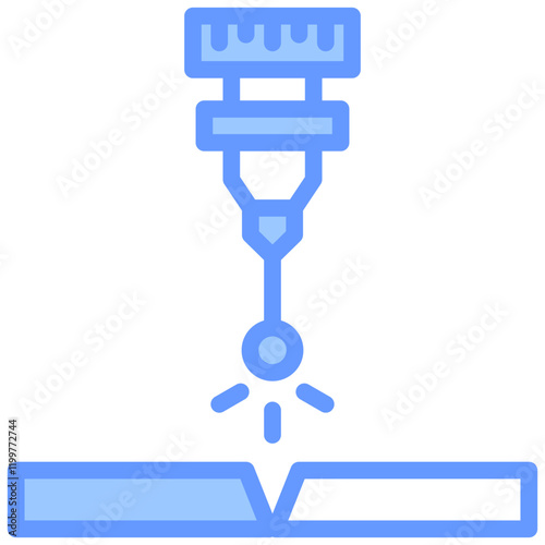 Laser Welding Blue Icon