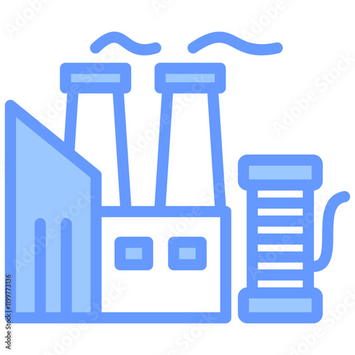 Textile Blue Icon