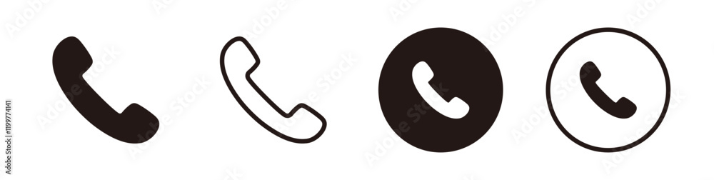 Phone icon set. Vector illustration. Phone icon set. Vector illustration.