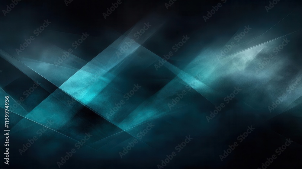 Modern Dark triangular fiber with teal luminous lines and highlights background Modern Dark triangular fiber with teal luminous lines and highlights background