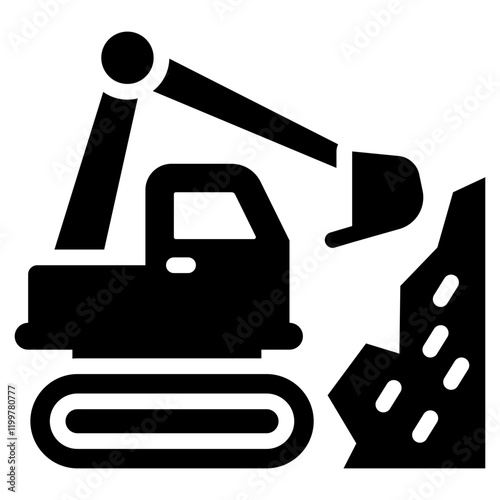Excavation Glyph Icon