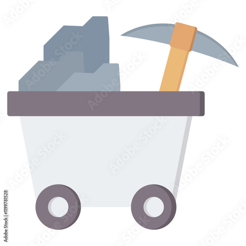 Quarrying Flat Icon