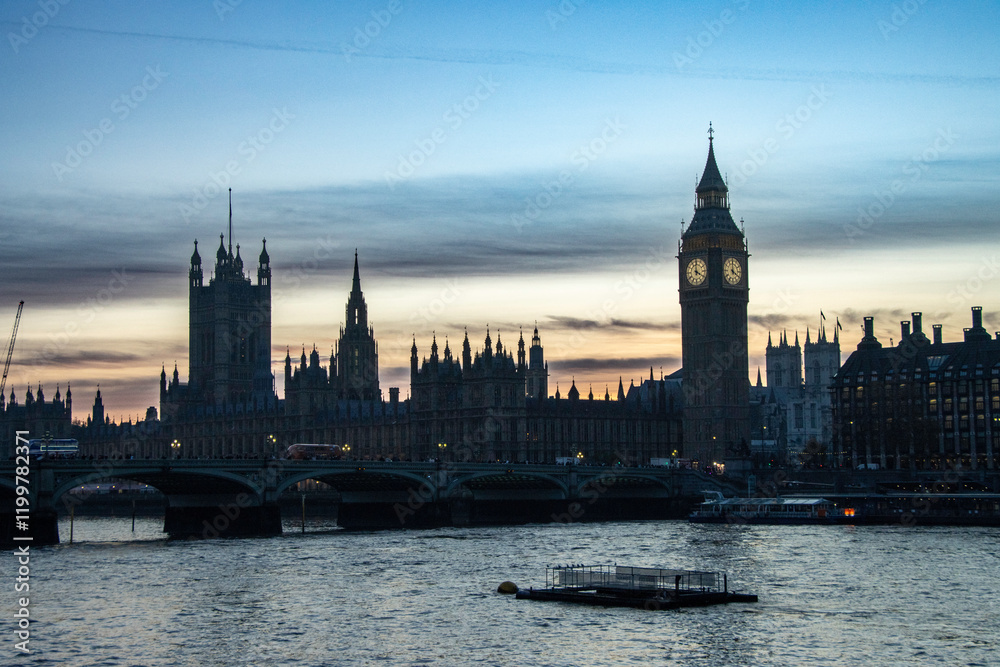 Westminster Bridge in the background The Houses of Parliament or the Palace of Westminster and Big Ben Westminster Bridge in the background The Houses of Parliament or the Palace of Westminster and Big Ben