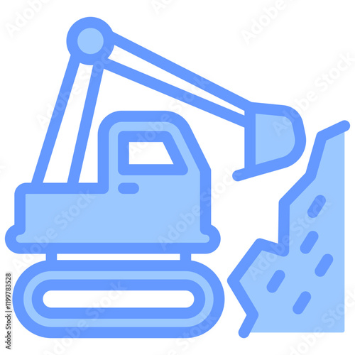Excavation Blue Icon
