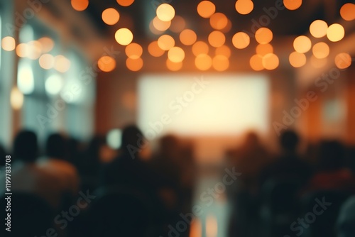 Wallpaper Mural Warm Lights Meeting Venue Background Torontodigital.ca
