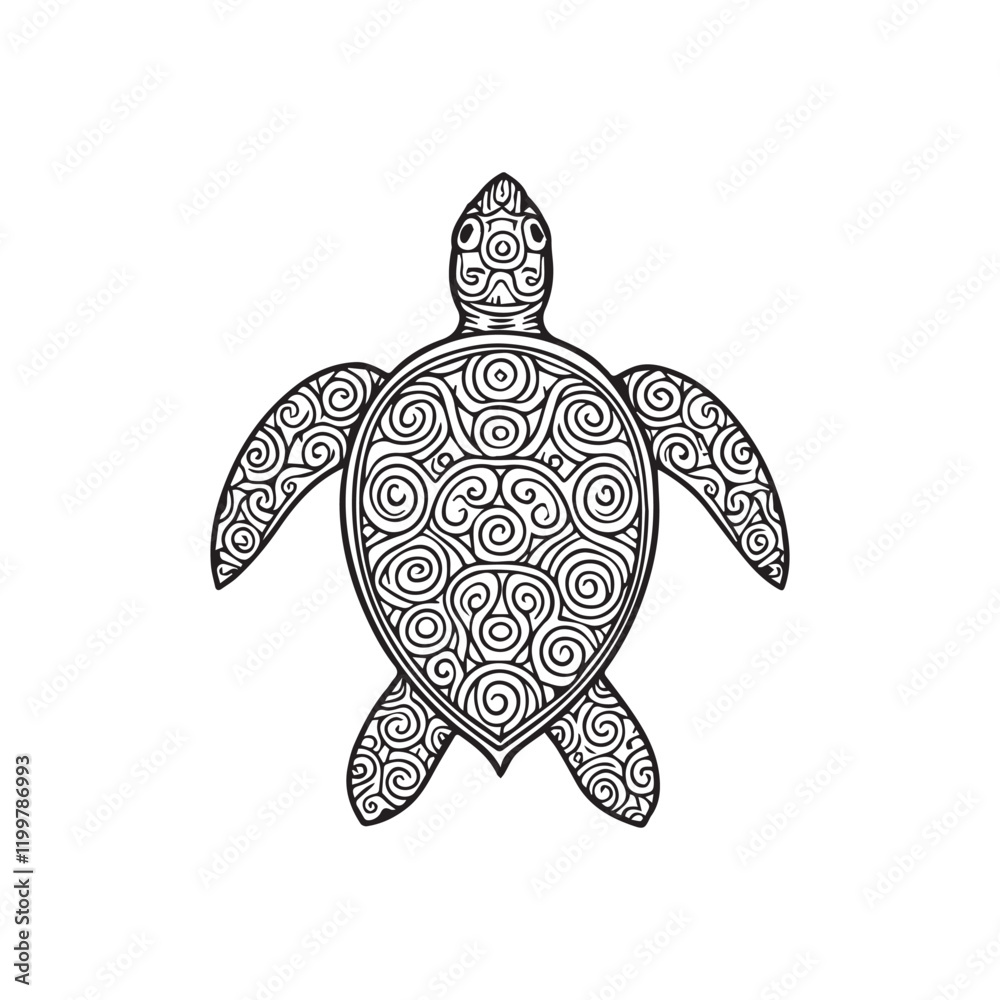 Fototapeta premium free Turtle line arts Sketches vector illustration