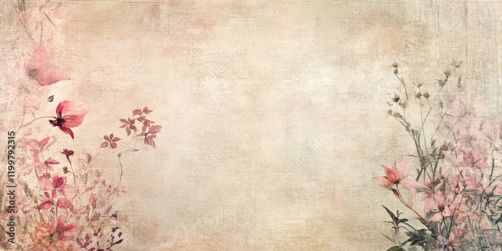 Rustic Valentine's Day design with a warm parchment texture in soft blush tones, overlaid with faint floral impressions and a large copy space in the middle. Rustic Valentine's Day design with a warm parchment texture in soft blush tones, overlaid with faint floral impressions and a large copy space in the middle.