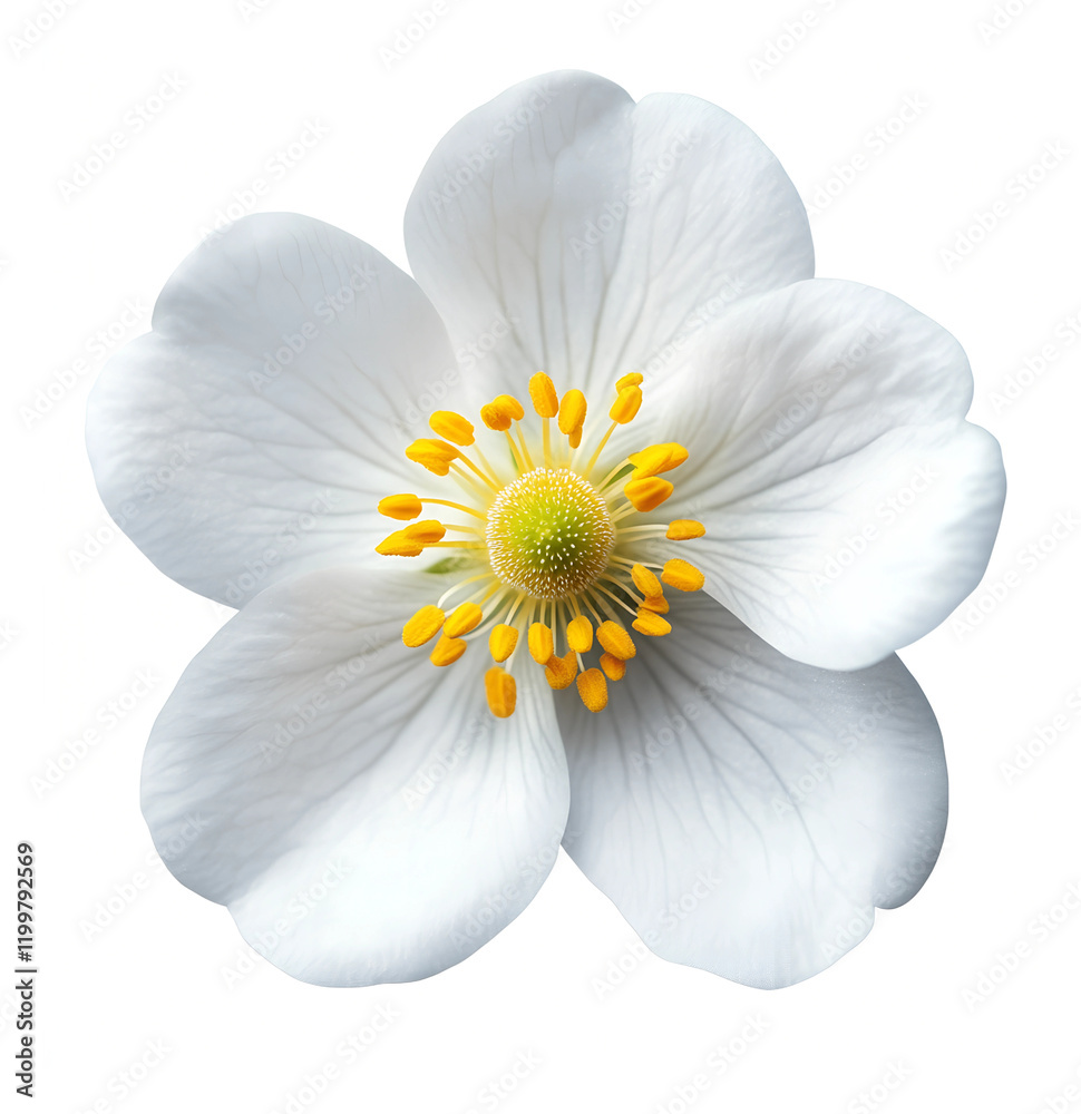 Obraz premium Strawberry flower png isolated on transparent background