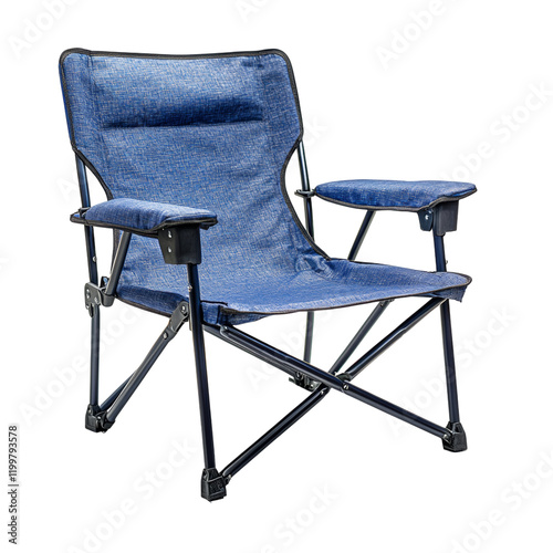 Comfortable Folding Chair for Outdoor Relaxation Isolated on transparent background