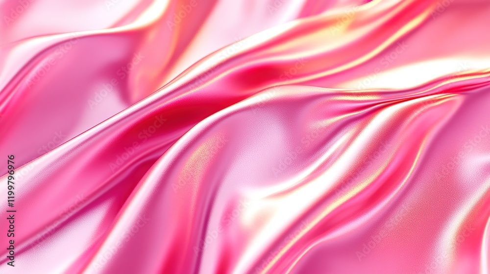 Obraz premium Pink silk fabric draped in elegant waves