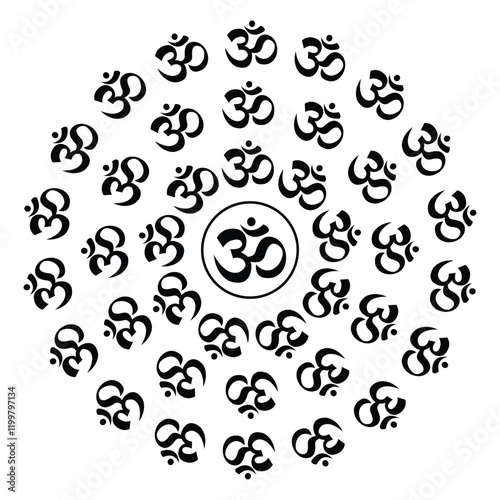 OM symbol vector design with transparent background 