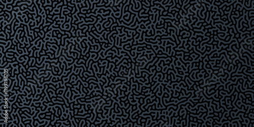 Turing Abstract Pattern, suitable for any business. black and blue color diffusion reaction seamless pattern.An abstract Reaction-diffusion or Turing pattern formation, coral reef, natural texture,	