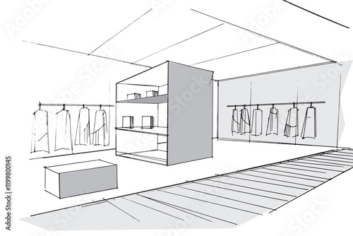 Drawing exterior and interior architectural lines. , Graphic assembly in architecture and interior design work. ,Sketch ideas for interior or exterior designs.
