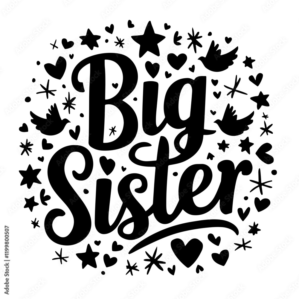 Obraz premium Big sister vector