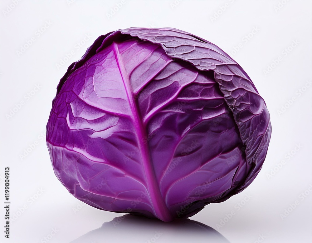 Fototapeta premium a purple cabbage on a white background