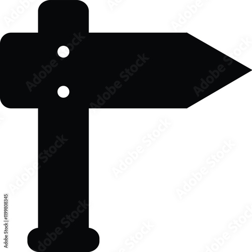 Direction icon in white background