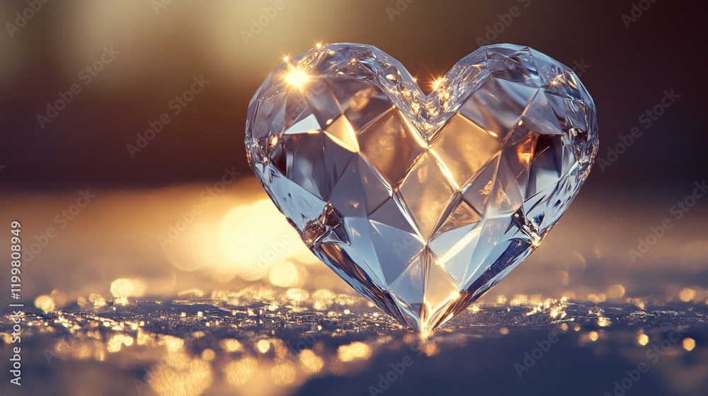 Fototapeta premium a heart shaped crystal