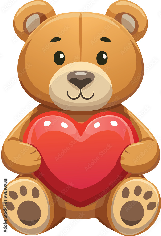 Fototapeta premium teddy bear with heart