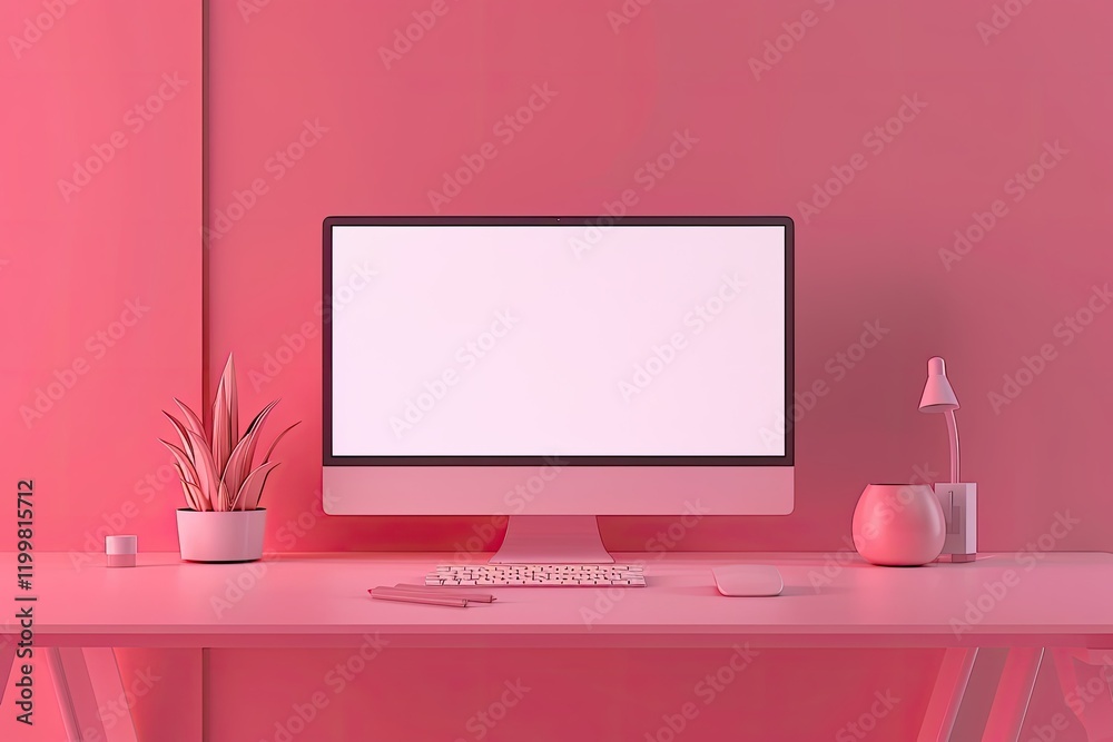 Minimalist Background Design and Realistic Scene for Computer Mockup Editable Background and Ob Minimalist Background Design and Realistic Scene for Computer Mockup Editable Background and Ob