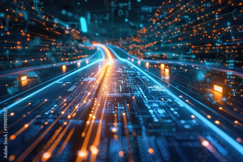 Digital Transformation Roadmap Highlighting Integration of Technology in Business