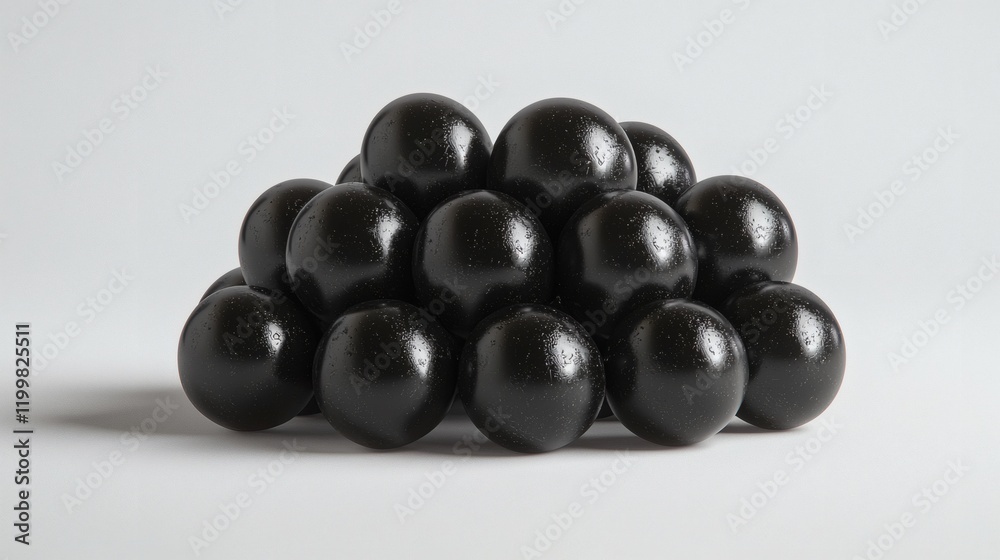 Isolated of a cluster of black grapes with a smooth matte finish arranged artistically on white Stock Photo with side copy space Isolated of a cluster of black grapes with a smooth matte finish arranged artistically on white Stock Photo with side copy space