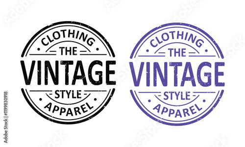 Classic Vintage Stamp Logo for Apparel Branding