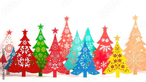 Festive Die-Cut Christmas Trees - Holiday Decor