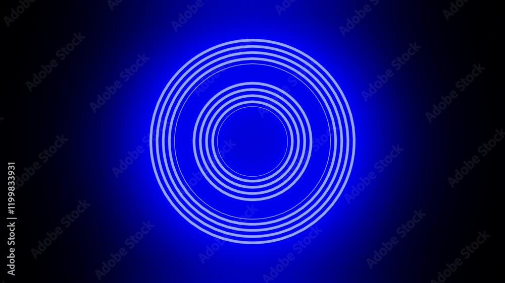 Blue circles neon screen ornament graphics Blue circles neon screen ornament graphics