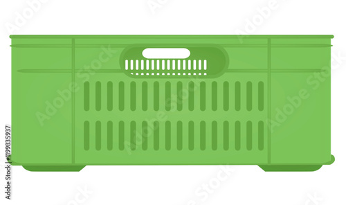 Empty plastic crate. vector illustration