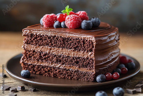 Indulge in the Rich Tradition of Viennese Pastry: Exquisite Sacher Torte with Apricot Jam and Dark Chocolate Icing