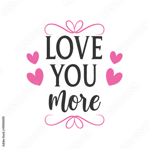 Romantic Love Typography Vector Illustration.