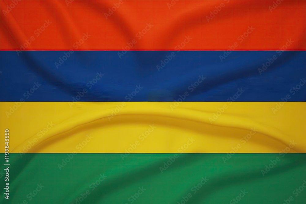 Naklejka premium mauritius flag for national Day or Independence Day of mauritius