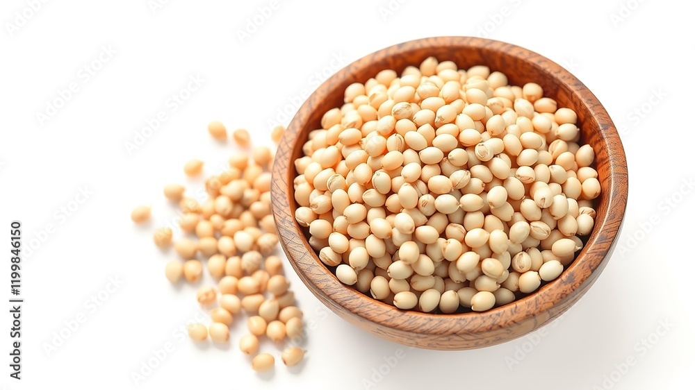 Mung Beans in Wooden Bowl - High-Resolution Food Photography Mung Beans in Wooden Bowl - High-Resolution Food Photography