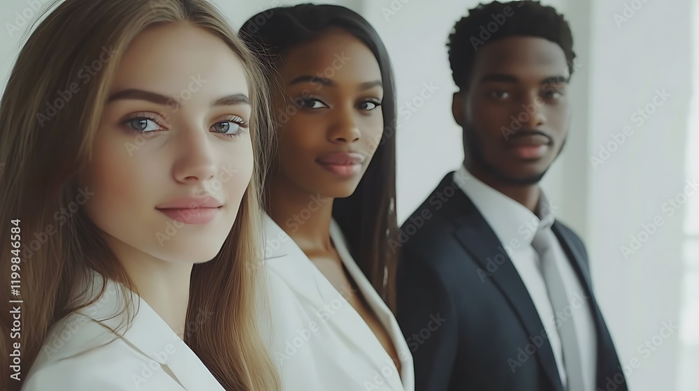 Confident Diverse Business Team Portrait Confident Diverse Business Team Portrait