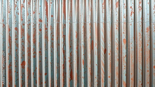 Oxidized Copper Corrugated Metal Grunge Background - High Resolution