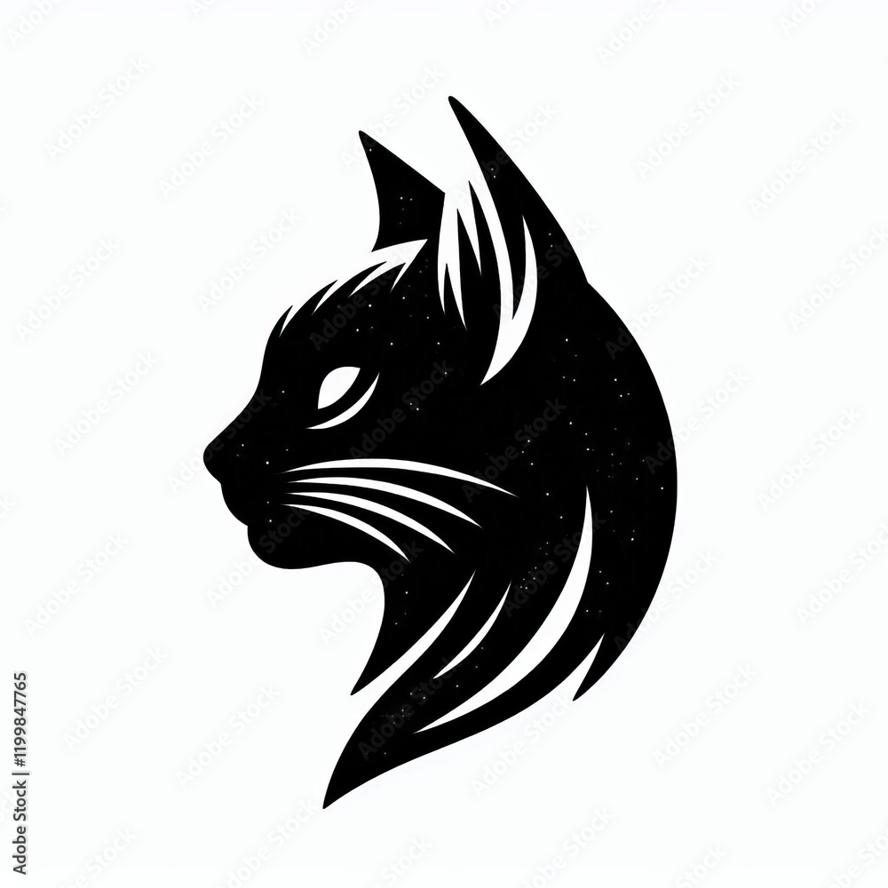 Cat Profile Outline of a cat s head in profile with pointed ears Cat Profile Outline of a cat s head in profile with pointed ears
