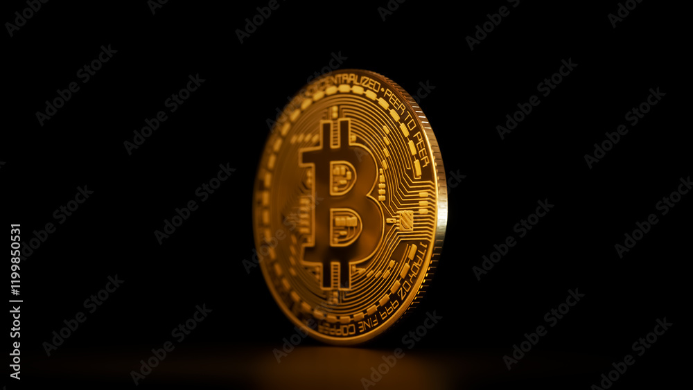 One Bitcoin Cryptocurrency Gold Bitcoin BTC Bit Coin One Bitcoin Cryptocurrency Gold Bitcoin BTC Bit Coin