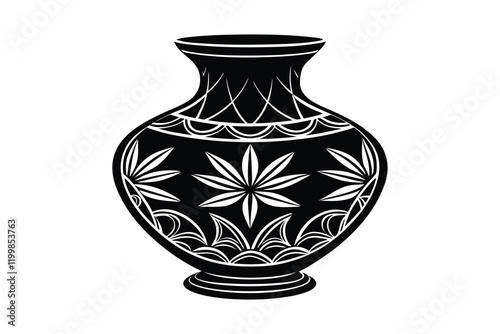 Silhouette of a decorative vase5.eps