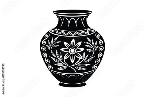 Silhouette of a decorative vase8.eps