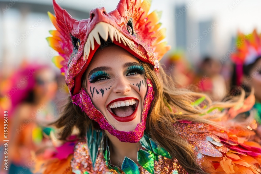A colorful parade in Brazil, with dancers in vibrant costumes and crowds cheering A colorful parade in Brazil, with dancers in vibrant costumes and crowds cheering
