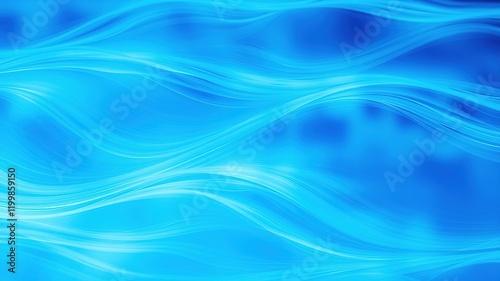 Serene Blue Wave Pattern, Ocean Tranquility, AI Art