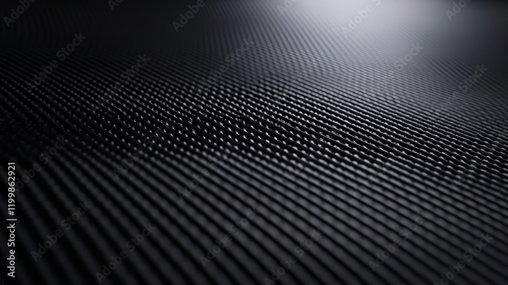 Close-up view of textured black material revealing intricate patterns and depth created by light Close-up view of textured black material revealing intricate patterns and depth created by light