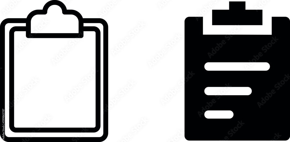 Clipboard Vector Icon Set: Organization, Note-taking, and Task Management Designs Clipboard Vector Icon Set: Organization, Note-taking, and Task Management Designs