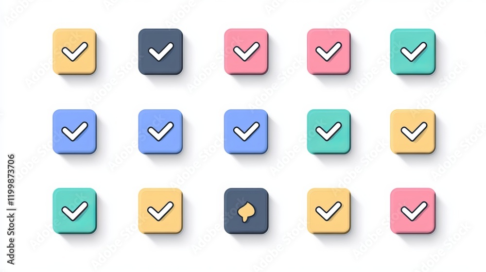 Checkbox icon set. Including icons for checkbox icon and check mark. Checkbox icon set. Including icons for checkbox icon and check mark.