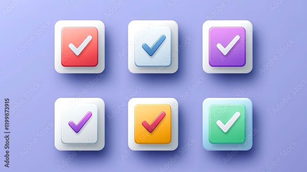Checkbox icon set. Including icons for checkbox icon and check mark. Checkbox icon set. Including icons for checkbox icon and check mark.