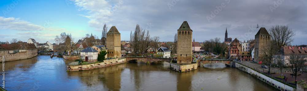 Petite France panoramic view, Strasburg, Alsace Petite France panoramic view, Strasburg, Alsace