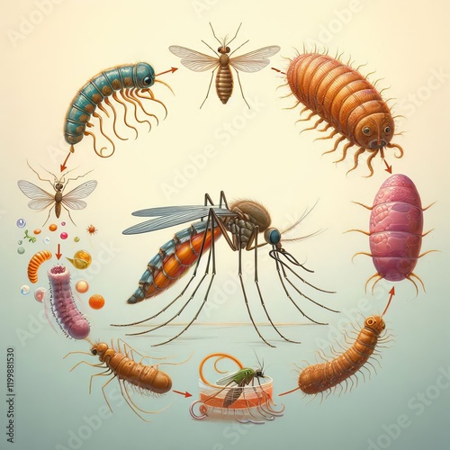 The lifecycle of a mosquito and its role in disease transmission